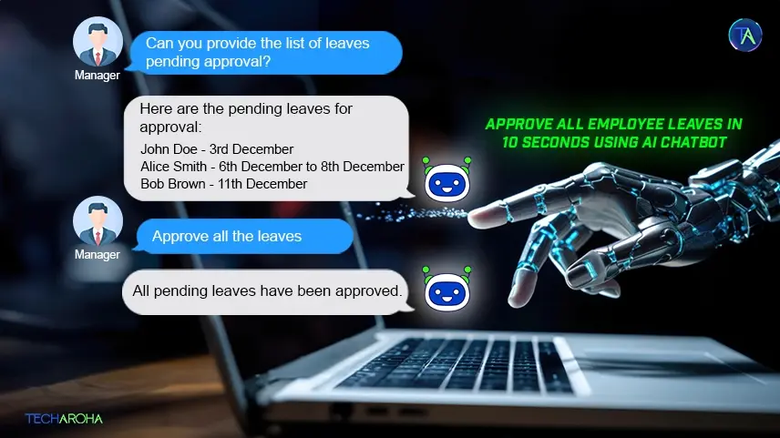 How Managers Can Approve All Employee Leaves in 10 Seconds Using AI Chatbot Integrated HRMS?